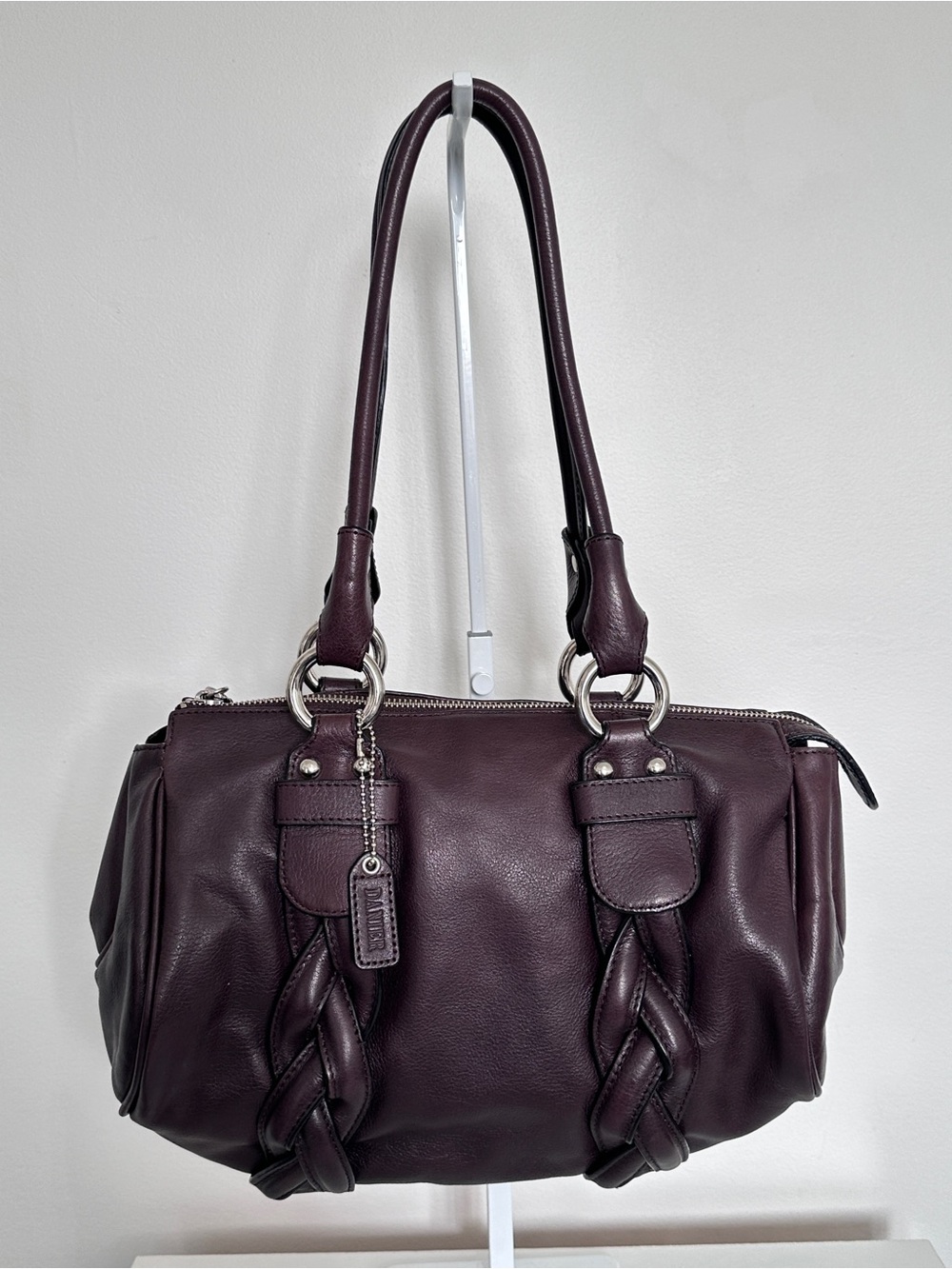 Danier Leather Braided Duffle Shoulder Bag
